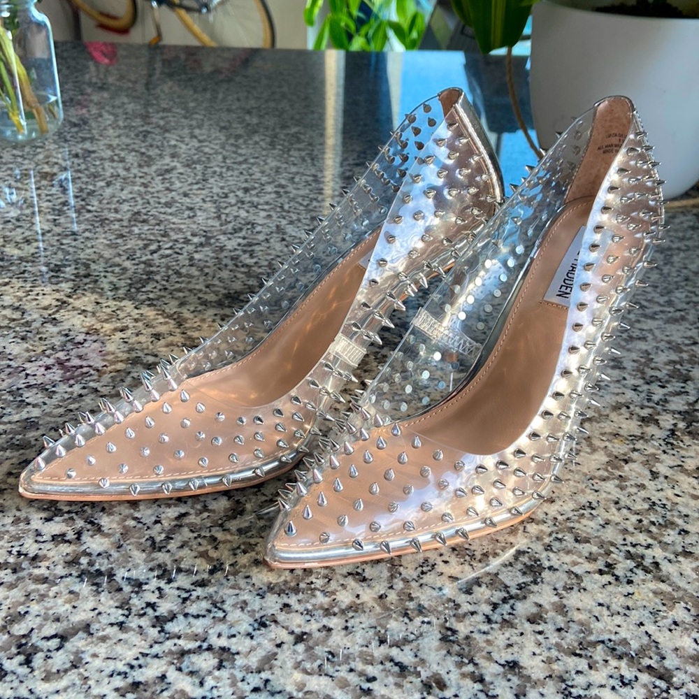 New Clear Pumps with Spikes - Luiza’s Clear 8.5M